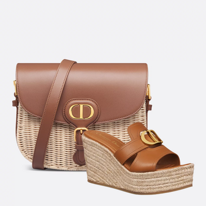 DIOR BOBBY MEDIUM BAG AND 30 MONTAIGNE WEDGE SANDALS SET