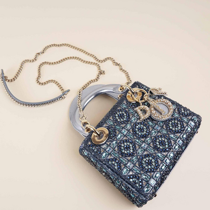 LADY DIOR MINI WITH PEARLS