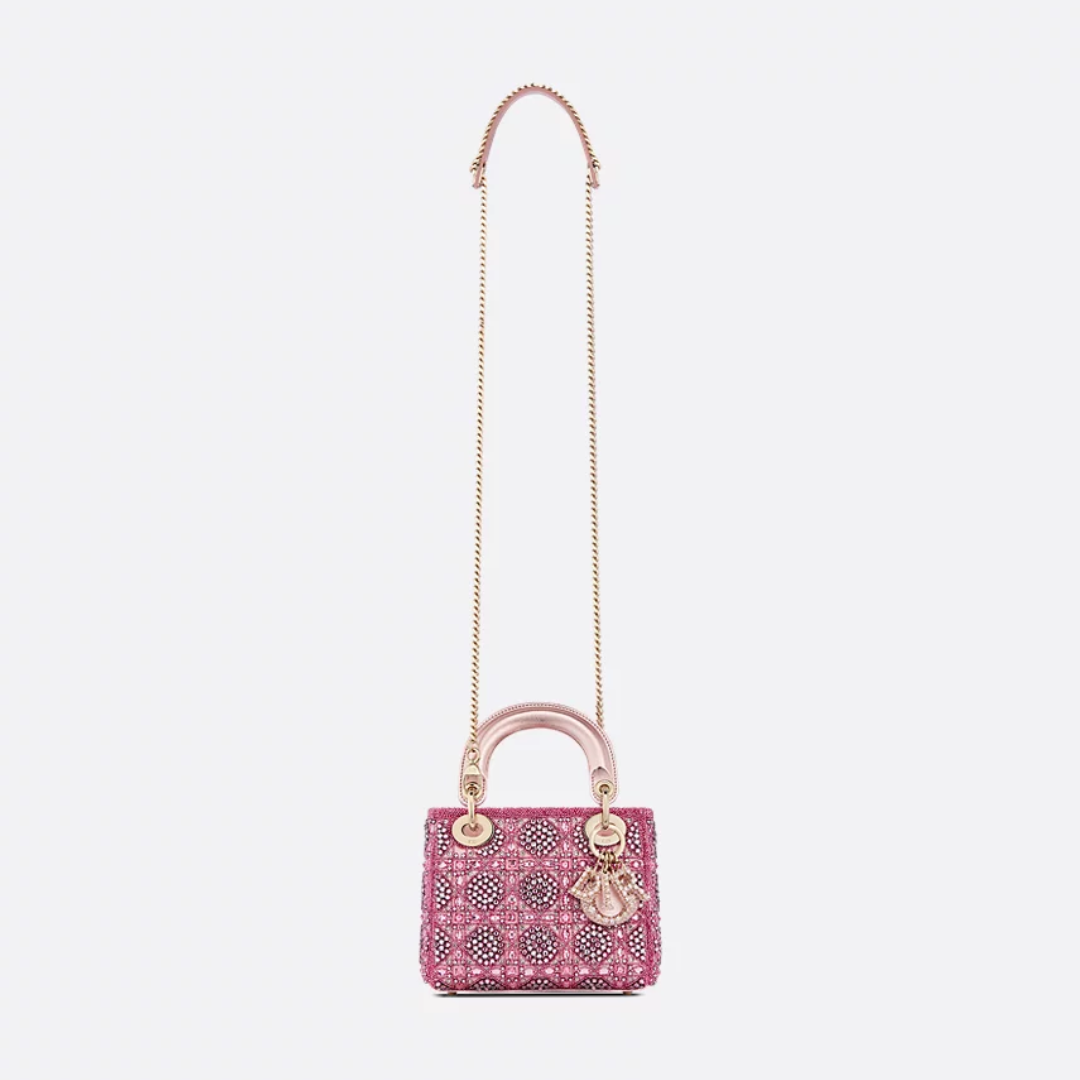 LADY DIOR MINI WITH PEARLS