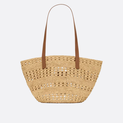 YVES SAINT LAURENT HAND BAG MADE OF RAFFIA