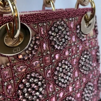 LADY DIOR MINI WITH PEARLS