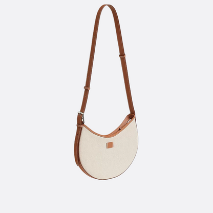 SMALL SADDLE BAG MADE OF FABRIC AND LEATHER BY HERMÈS