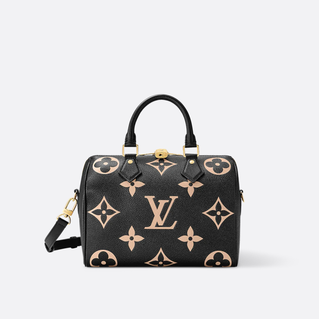 LOUIS VUITTON SPEEDY BANDOULIÈRE 25 EMPREINTE BAG BLACK