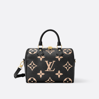 LOUIS VUITTON SPEEDY BANDOULIÈRE 25 EMPREINTE BAG BLACK