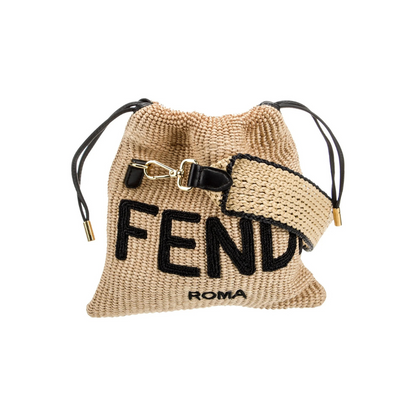 FENDI SMALL RAFFIA HANDBAG