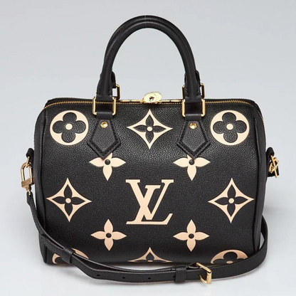 LOUIS VUITTON SPEEDY BANDOULIÈRE 25 EMPREINTE BAG BLACK