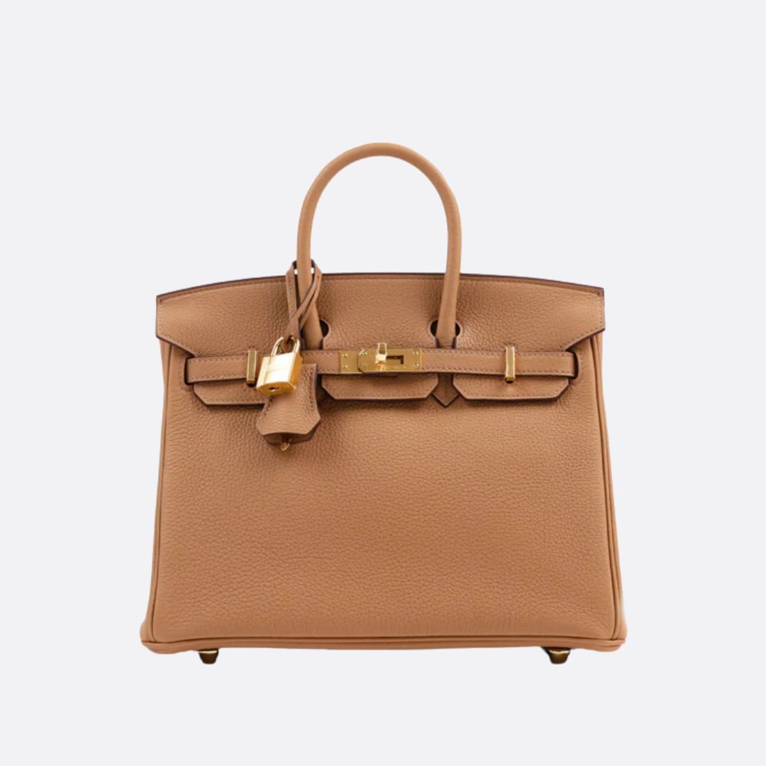 HERMÈS BIRKIN 25 HSS BAG IN CHALK / GRIS TOURTERELLE MADE OF TOGO LEATHER