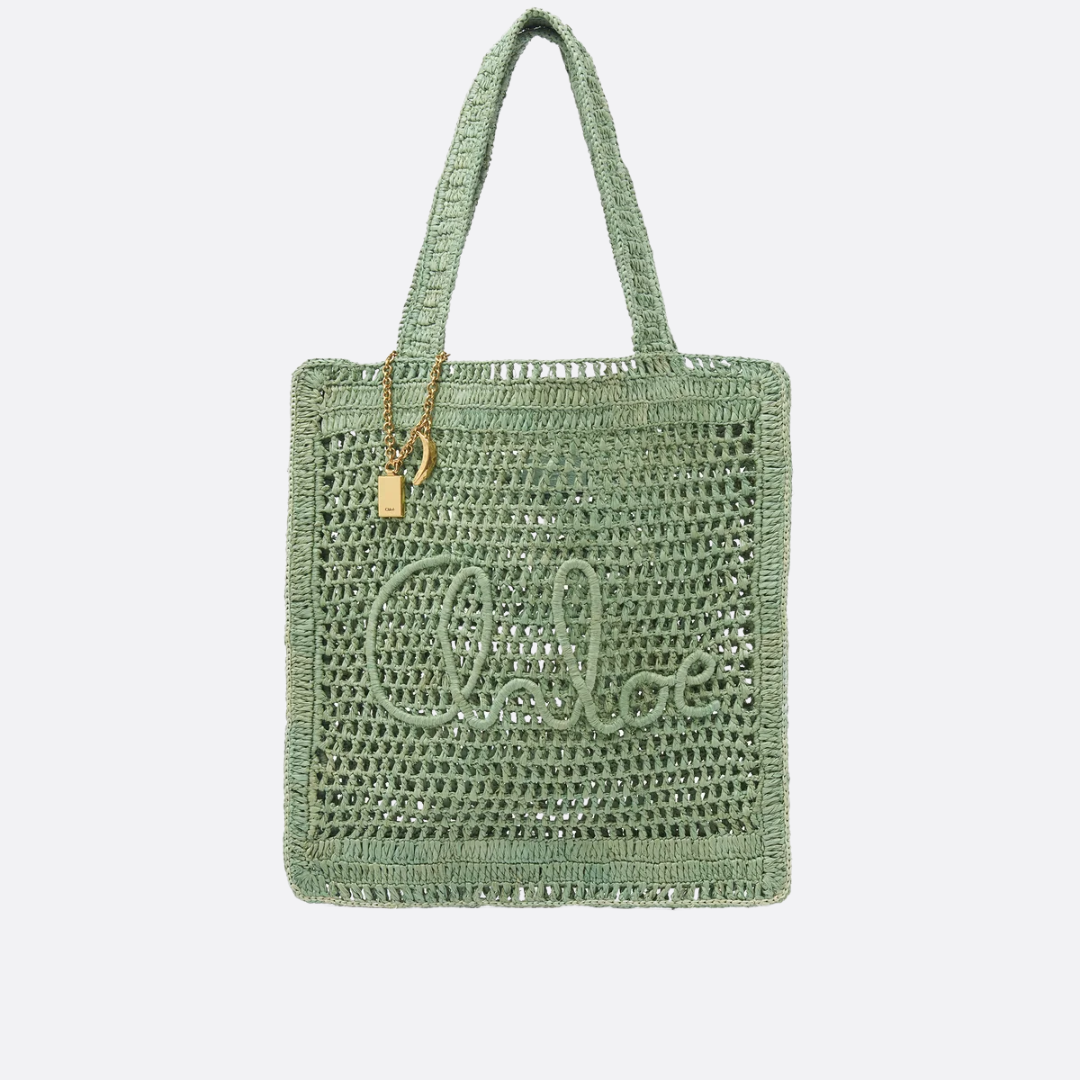 CHLOÉ SUMMER BANANA BAG MADE OF RAFFIA