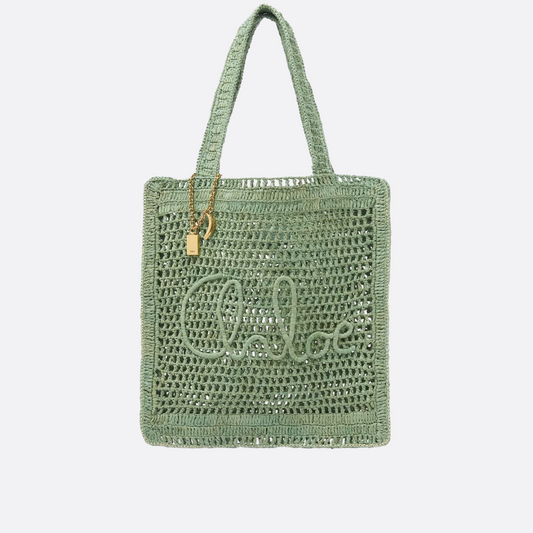 CHLOÉ SUMMER BANANA BAG MADE OF RAFFIA
