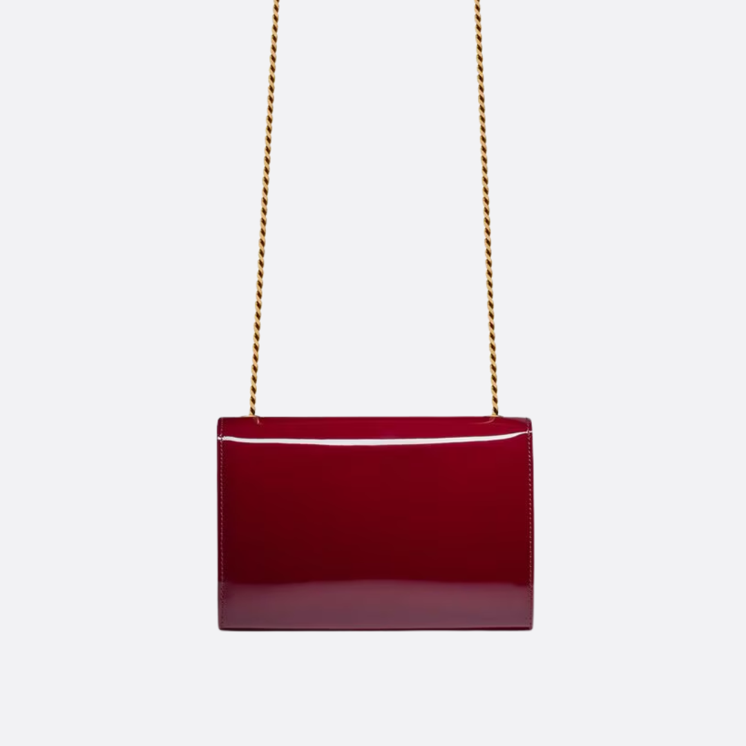 SAINT LAURENT KATE SMALL SHOULDER BAG IN LACQUERED LEATHER
