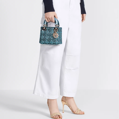 LADY DIOR MINI WITH PEARLS