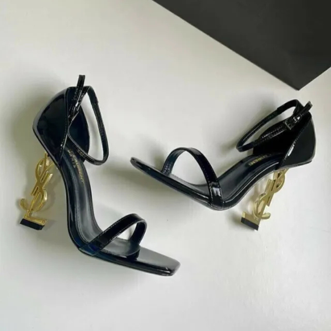 YVES SAINT LAURENT SET HANDBAG AND SANDALS