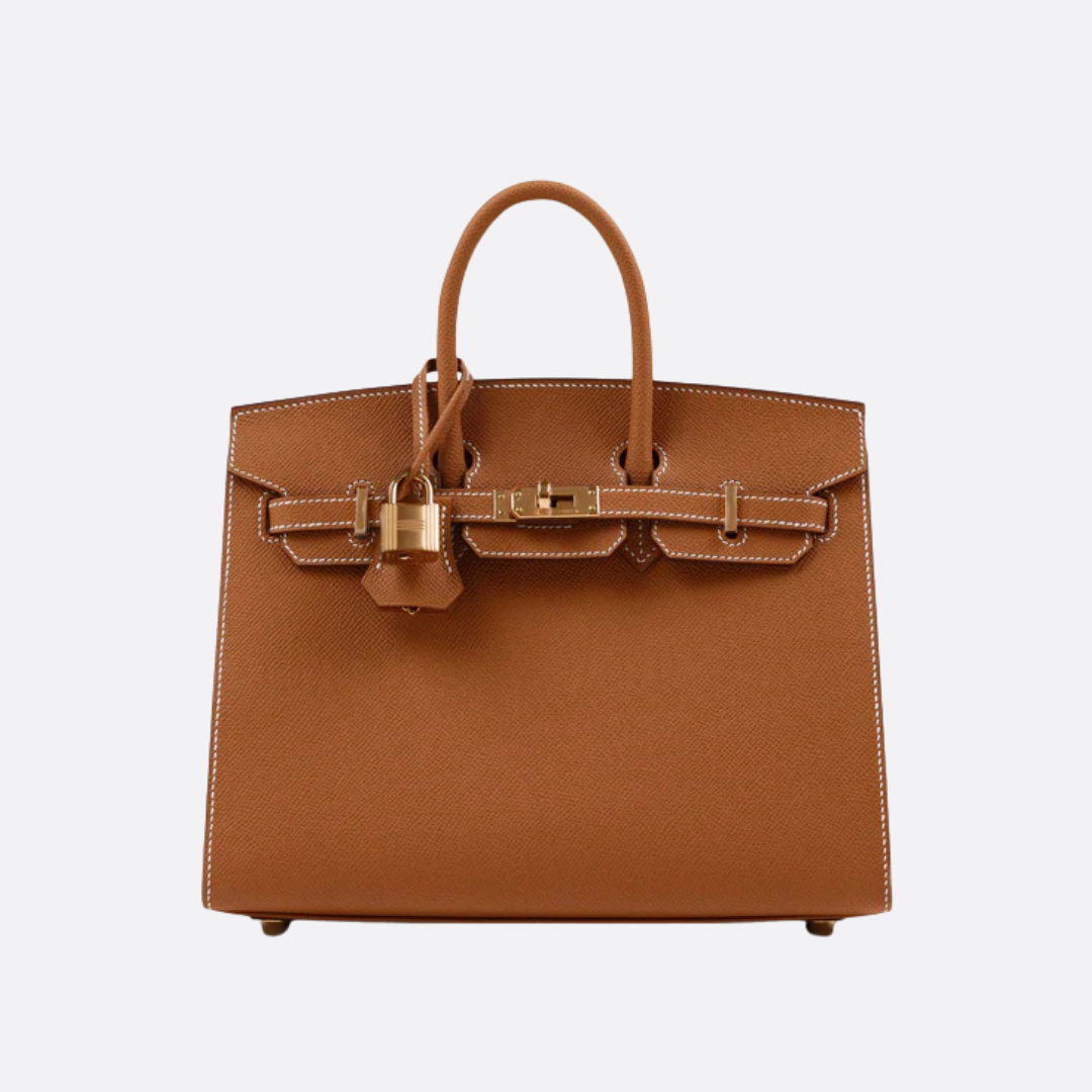 HERMÈS BIRKIN 25 HSS BAG IN CHALK / GRIS TOURTERELLE MADE OF TOGO LEATHER