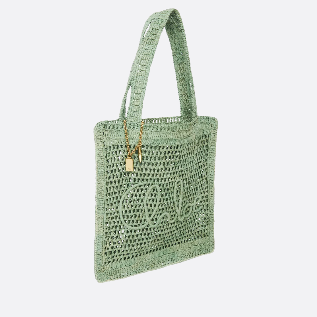 CHLOÉ SUMMER BANANA BAG MADE OF RAFFIA