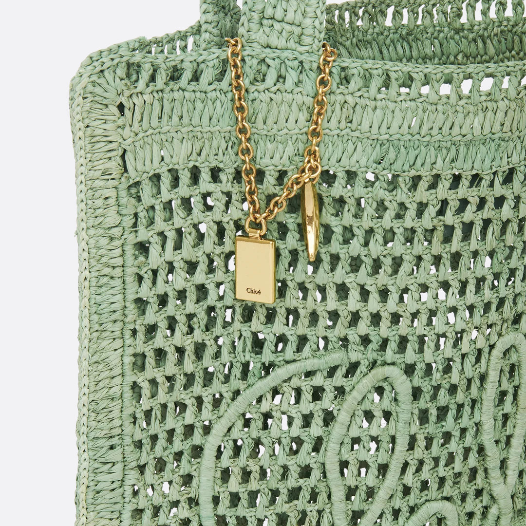 CHLOÉ SUMMER BANANA BAG MADE OF RAFFIA