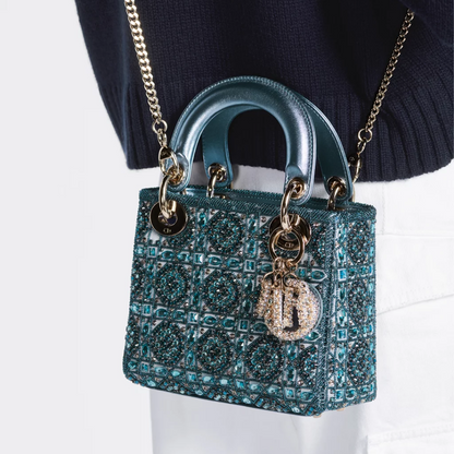 LADY DIOR MINI WITH PEARLS