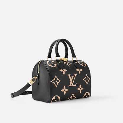 LOUIS VUITTON SPEEDY BANDOULIÈRE 25 EMPREINTE BAG BLACK
