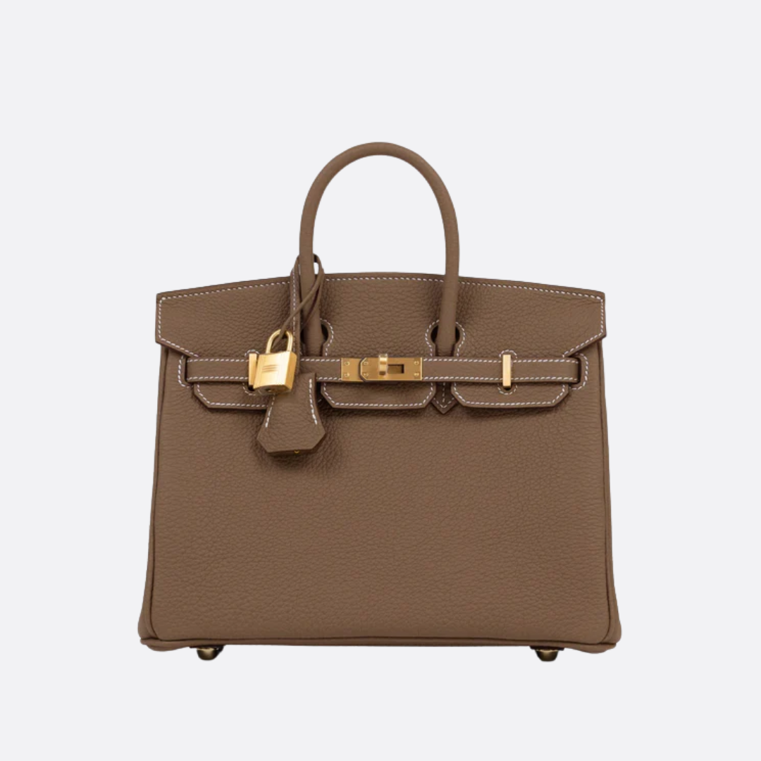 HERMÈS BIRKIN 25 HSS BAG IN CHALK / GRIS TOURTERELLE MADE OF TOGO LEATHER
