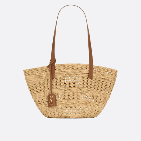 YVES SAINT LAURENT HAND BAG MADE OF RAFFIA