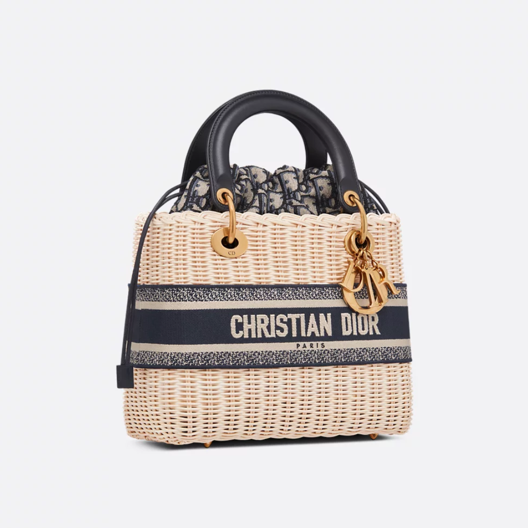DIOR LADY DIOR HANDBAG MADE OF RATTAN