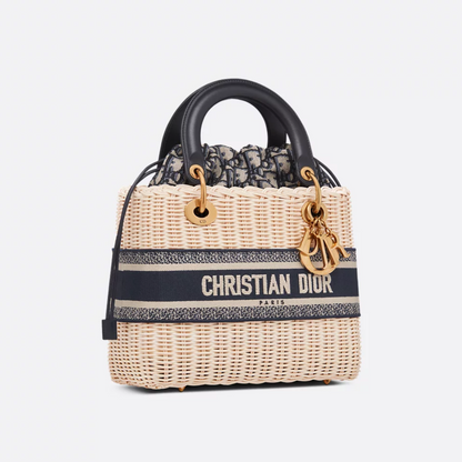 DIOR LADY DIOR HANDBAG MADE OF RATTAN
