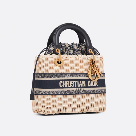 DIOR LADY DIOR HANDBAG MADE OF RATTAN