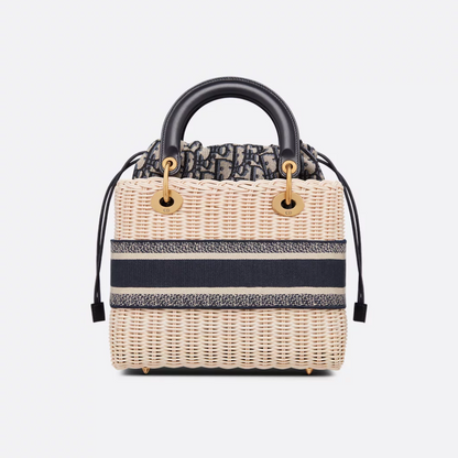 DIOR LADY DIOR HANDBAG MADE OF RATTAN