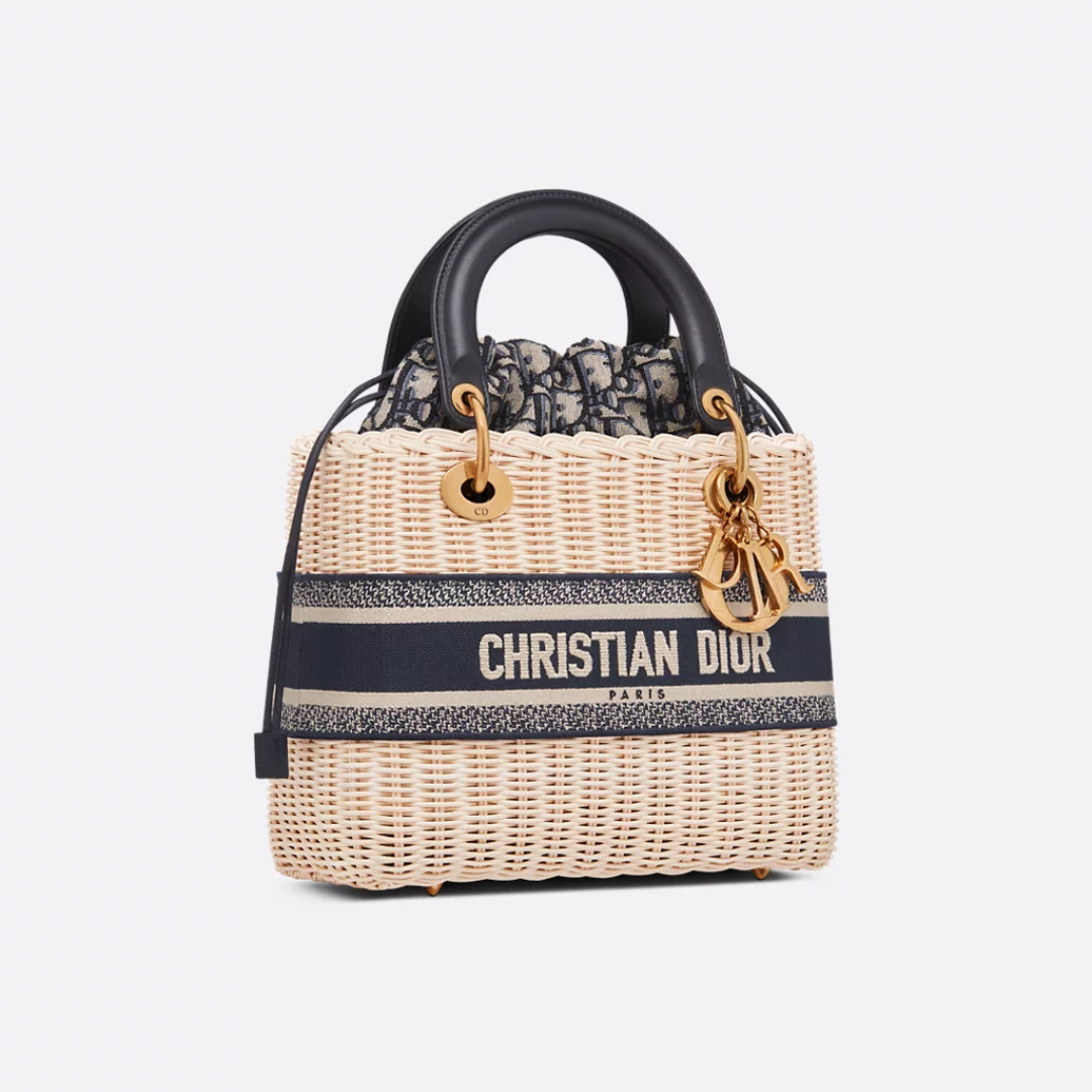 DIOR LADY DIOR HANDBAG MADE OF RATTAN