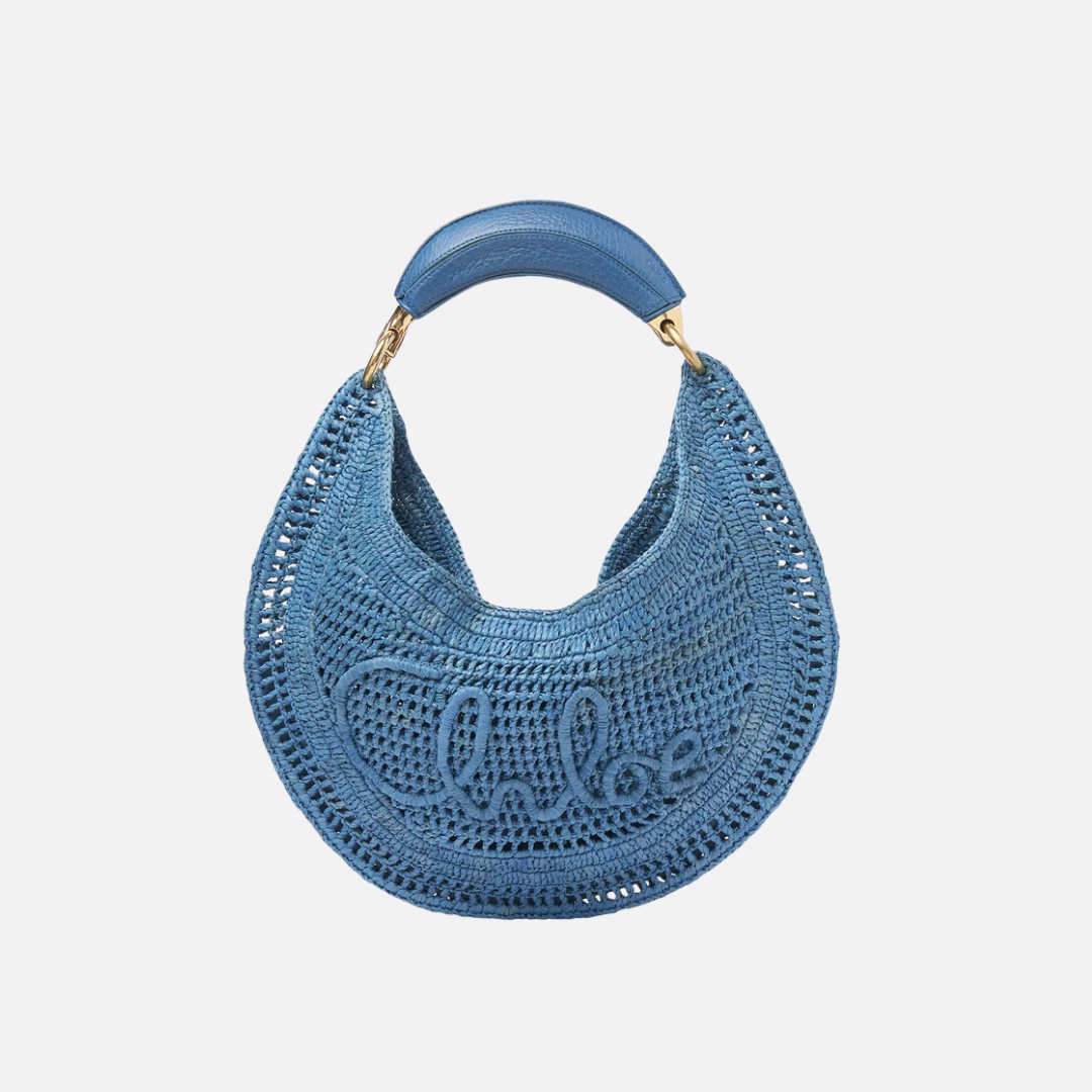 CHLOÉ SUMMER BANANA BAG MADE OF RAFFIA