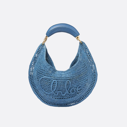 CHLOÉ SUMMER BANANA BAG MADE OF RAFFIA