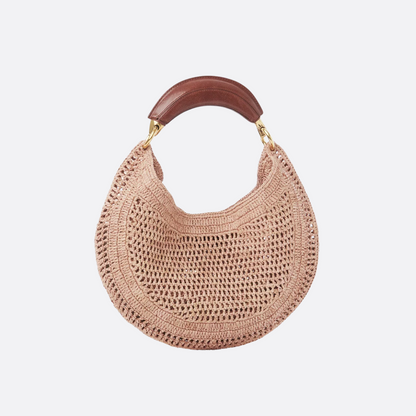 CHLOÉ SUMMER BANANA BAG MADE OF RAFFIA