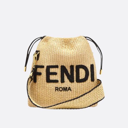 FENDI SMALL RAFFIA HANDBAG