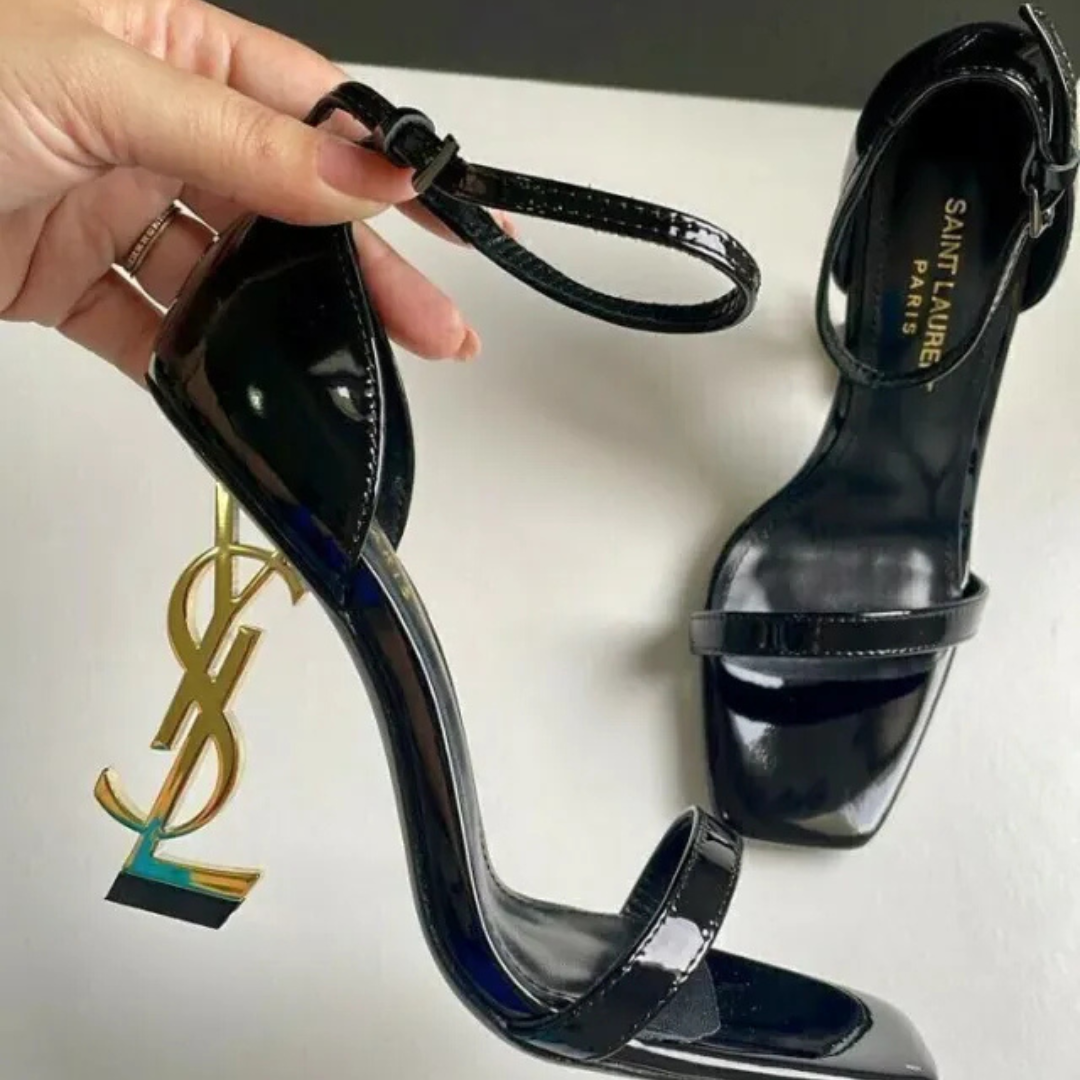 YVES SAINT LAURENT SET HANDBAG AND SANDALS