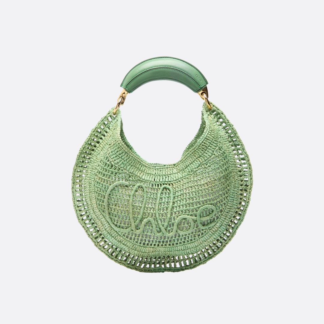CHLOÉ SUMMER BANANA BAG MADE OF RAFFIA