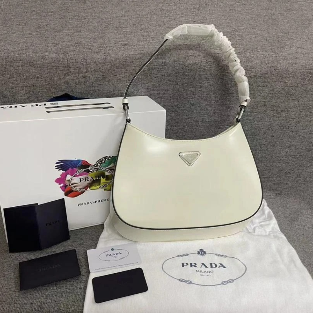 PRADA CLEO SHOULDER BAG MADE OF BRUSHED LEATHER