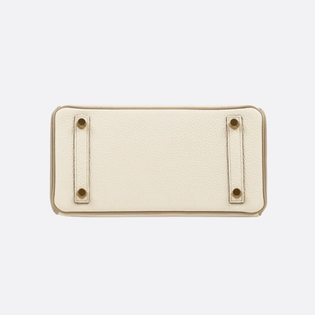 HERMÈS BIRKIN 25 HSS BAG IN CHALK / GRIS TOURTERELLE MADE OF TOGO LEATHER