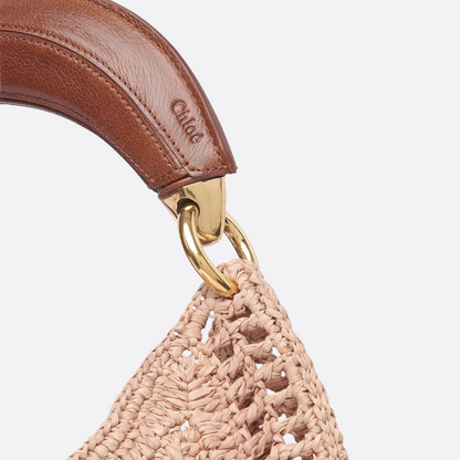 CHLOÉ SUMMER BANANA BAG MADE OF RAFFIA