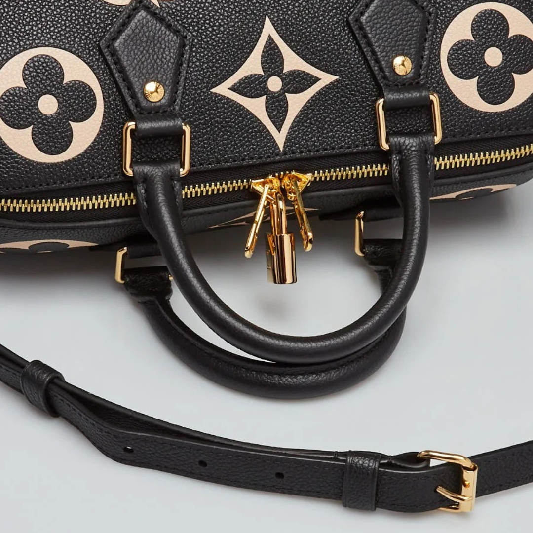 LOUIS VUITTON SPEEDY BANDOULIÈRE 25 EMPREINTE BAG BLACK