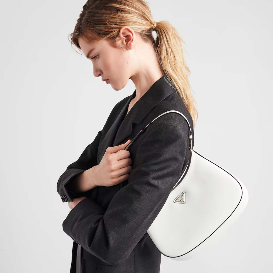 PRADA CLEO SHOULDER BAG MADE OF BRUSHED LEATHER
