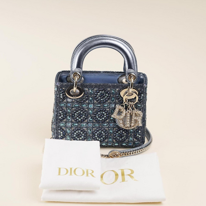 LADY DIOR MINI WITH PEARLS