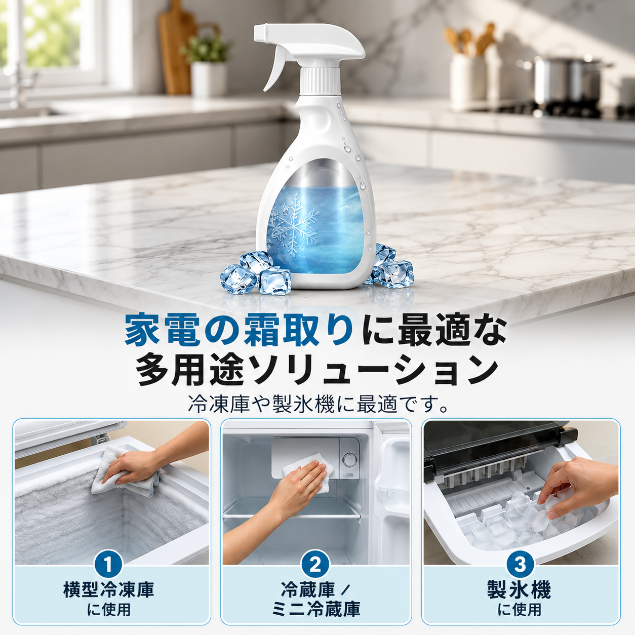 🧊 冷蔵庫用 急速クリーニング＆霜取りスプレー 50%オフ＆送料無料