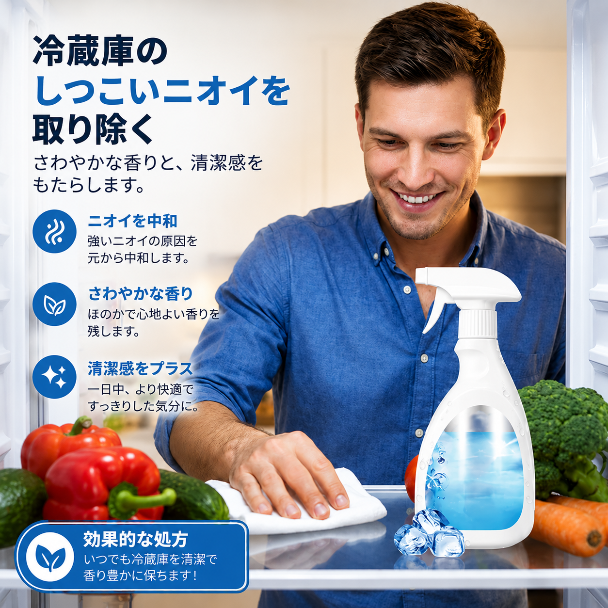 🧊 冷蔵庫用 急速クリーニング＆霜取りスプレー 50%オフ＆送料無料