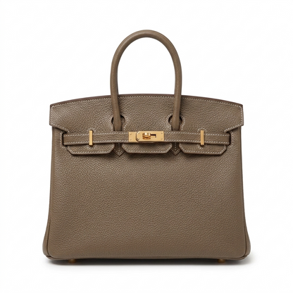 HERMÈS BIRKIN 25 HSS BAG IN CHALK / GRIS TOURTERELLE MADE OF TOGO LEATHER