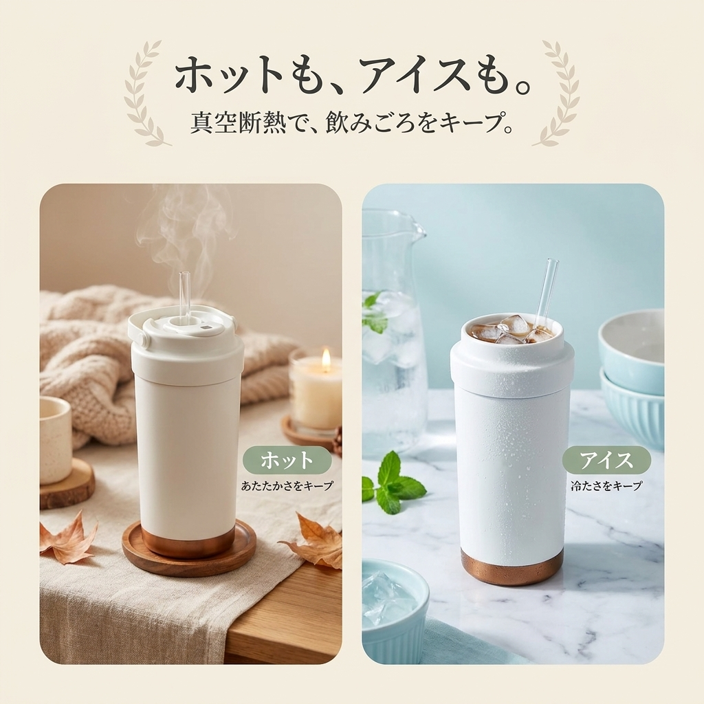 MORI TUMBLER™｜真空断熱ストロータンブラー 500ml（セラミックコーティング／ステンレス）
