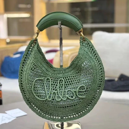 CHLOÉ SUMMER BANANA BAG MADE OF RAFFIA