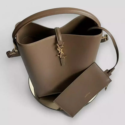 SAINT LAURENT LE 37 BUCKET BAG IN SHINY LEATHER