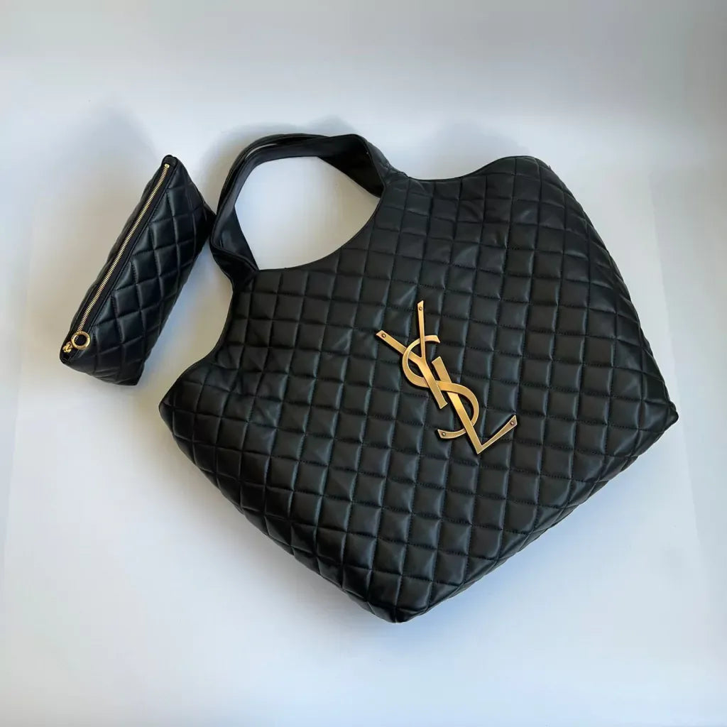 SAINT LAURENT ICARE HAND BAG MADE OF QUILTED LAMB LEATHER