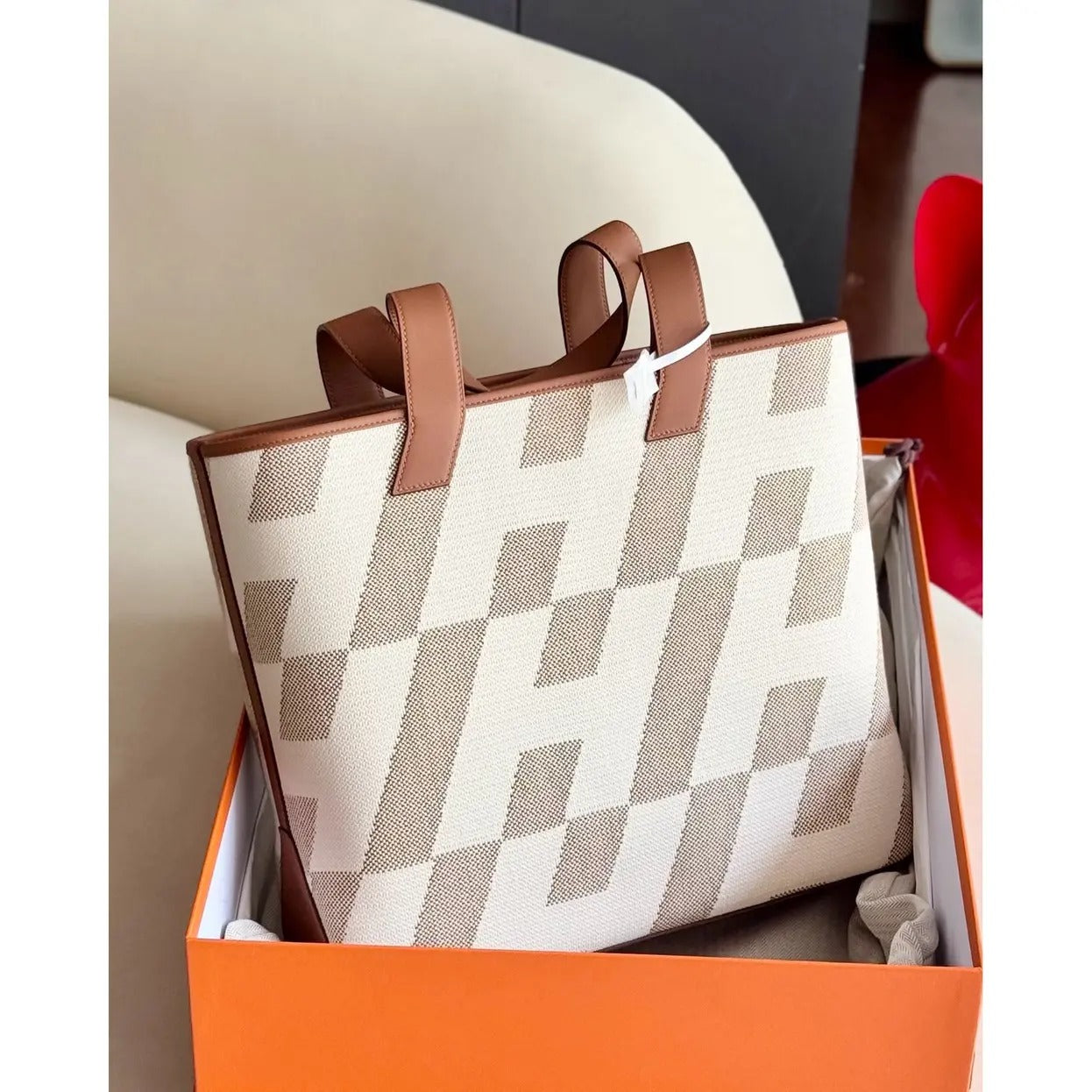 SLANTED H SHOPPING BAG 40 BY HERMÈS
