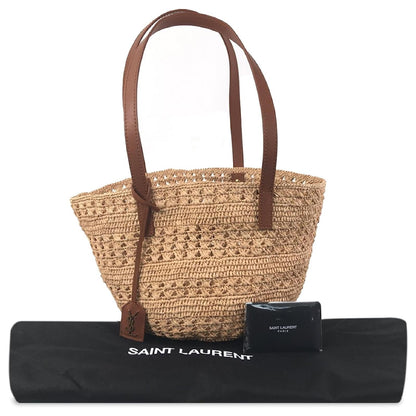 YVES SAINT LAURENT HAND BAG MADE OF RAFFIA