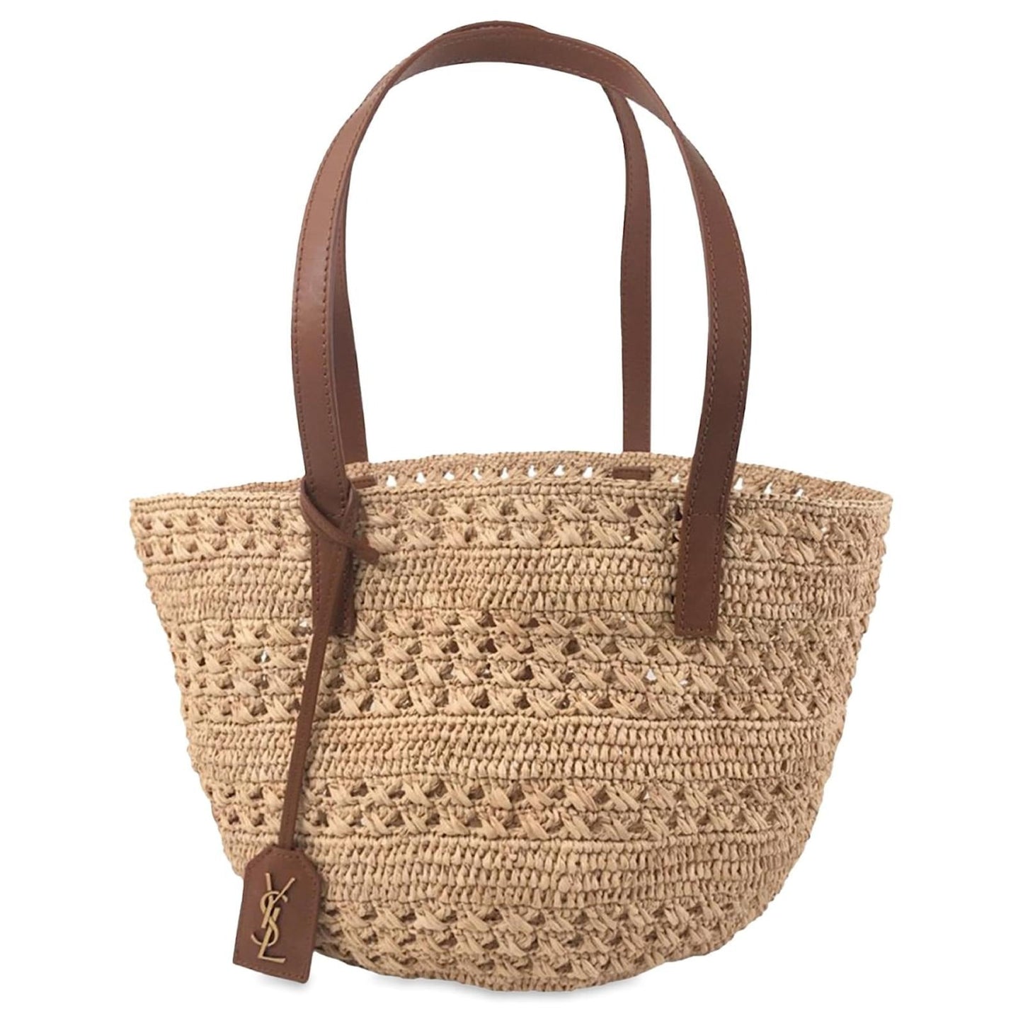 YVES SAINT LAURENT HAND BAG MADE OF RAFFIA